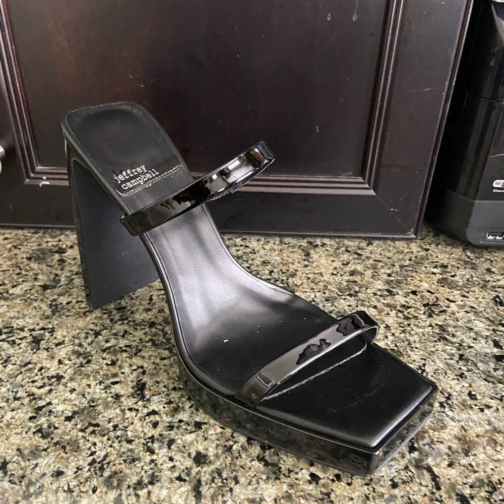 Jeffrey Campbell Hustler Black patent